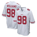 SF.49ers #98 Mykel Williams Player White Home Game STECN Stitched Jerseys