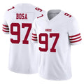 SF.49ers #97 Nick Bosa Player White Limited Vapor F.U.S.E. Home Game STECN Stitched Jerseys