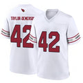 A.Cardinals #42 Dadrion Taylor-Demerson Player Whtie Home Game STECN Stitched Jerseys