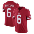 SF.49ers #6 Malik Mustapha Player Red Limited Vapor Untouchable Home Game STECN Stitched Jerseys