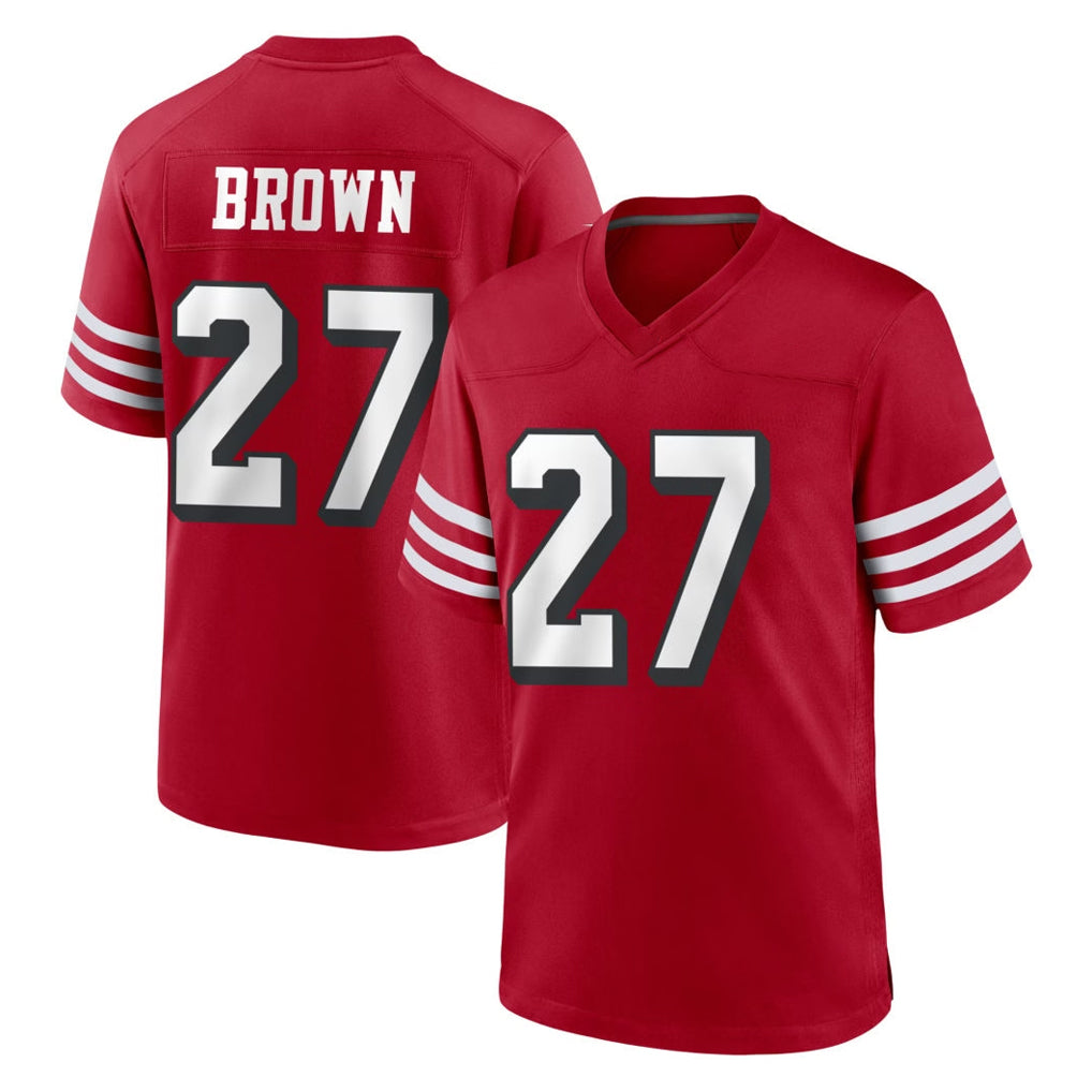 SF.49ers #27 Ji'Ayir Brown Player Red Limited Alternate Home Game STECN Stitched Jerseys