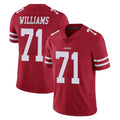 SF.49ers #71 Trent Williams Player Red Limited Vapor Untouchable Home Game STECN Stitched Jerseys