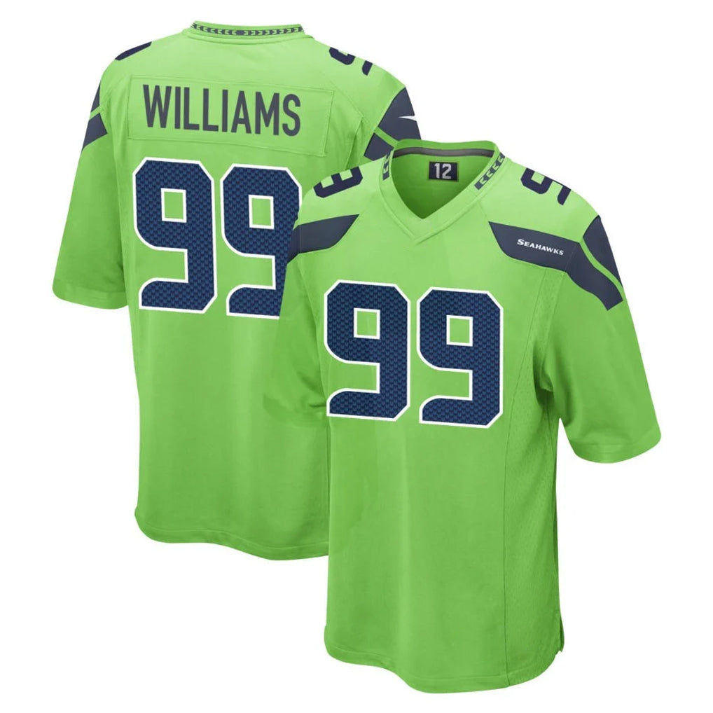 S.Seahawks #99 Leonard Williams Player Green Home Game STECN Stitched Jerseys