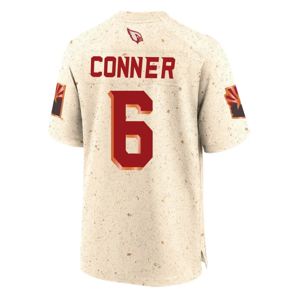 A.Cardinals #6 James Conner Player Cream Rivalries Collection Game STECN Stitched Jerseys