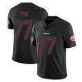 SF.49ers #77 Dominick Puni Player Black Impact Limited Home Game STECN Stitched Jerseys