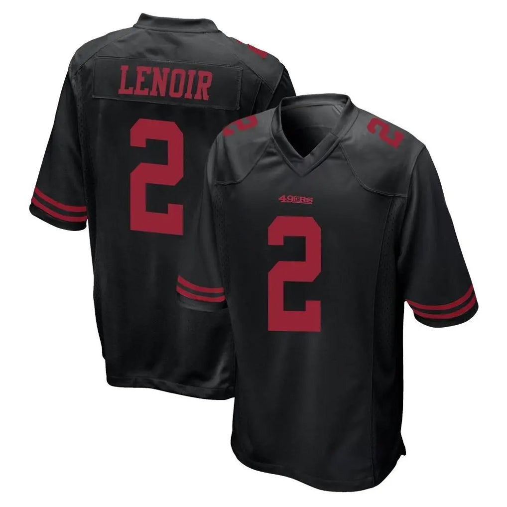 SF.49ers #2 Deommodore Lenoir Player Black Alternate Home Game STECN Stitched Jerseys