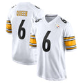 P.Steelers #6 Patrick Queen Player White Home Game STECN Stitched Jerseys