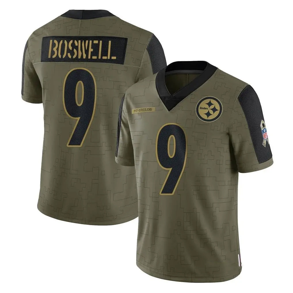 P.Steelers #9 Chris Boswell Player Olive Salute To Service Limited Game STECN Stitched Jerseys