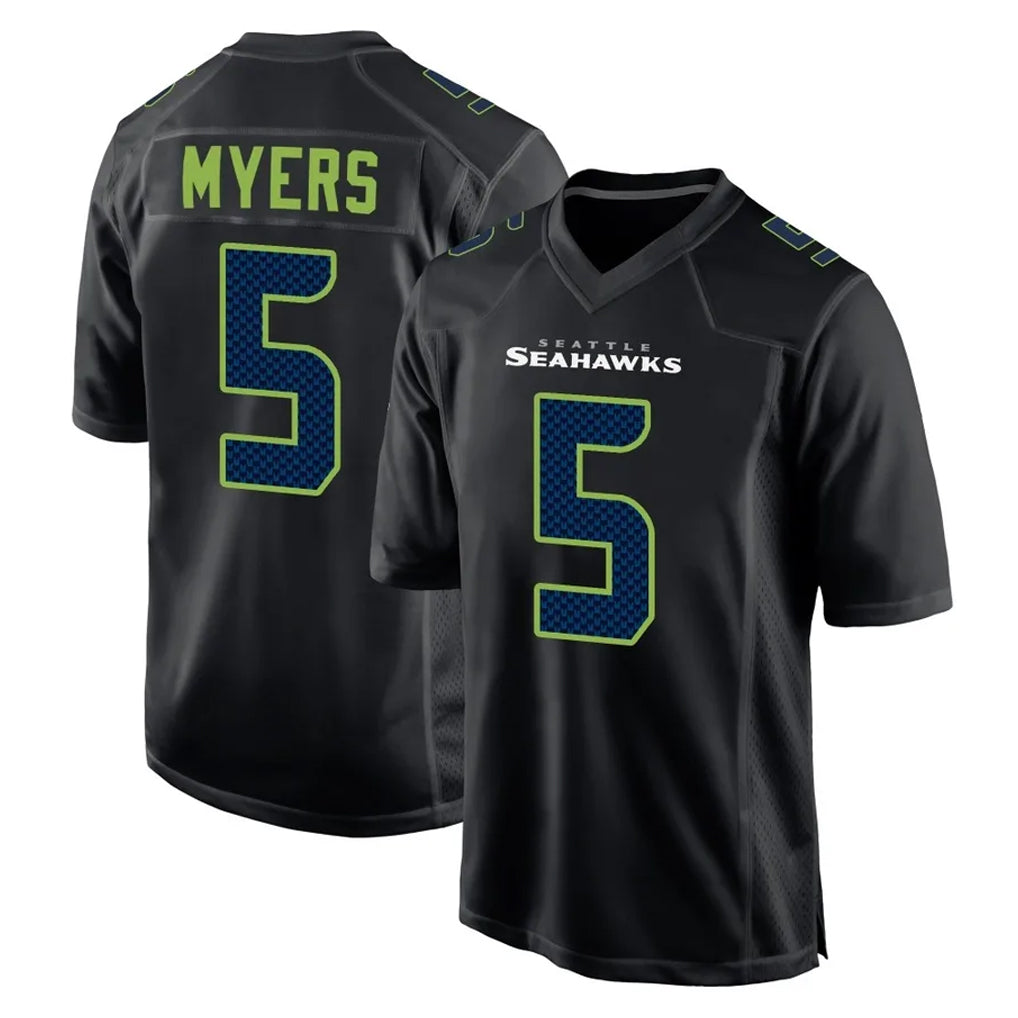 S.Seahawks #5 Jason Myers Player Black Limited Fashion Home Game STECN Stitched Jerseys