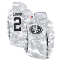 SF.49ers #2 Deommodore Lenoir Player Arctic Camo Limited Salute to Service Pullover Hoodies Game STECN Stitched Jerseys