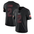 SF.49ers #2 Deommodore Lenoir Player Black Impact Limited Home Game STECN Stitched Jerseys