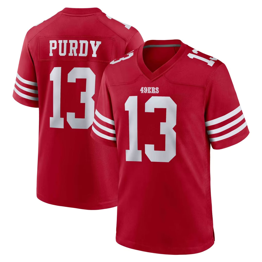 SF.49ers #13 Brock Purdy Player Red Game Home STECN Stitched Jerseys