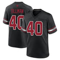 A.Cardinals #40 Pat Tillman Player Black Game STECN Stitched Jerseys