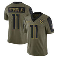 P.Steelers #11 Michael Pittman Jr. Player Olive Salute To Service Limited Game STECN Stitched Jerseys