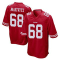 SF.49ers #68 Colton McKivitz Player Red Home Game STECN Stitched Jerseys
