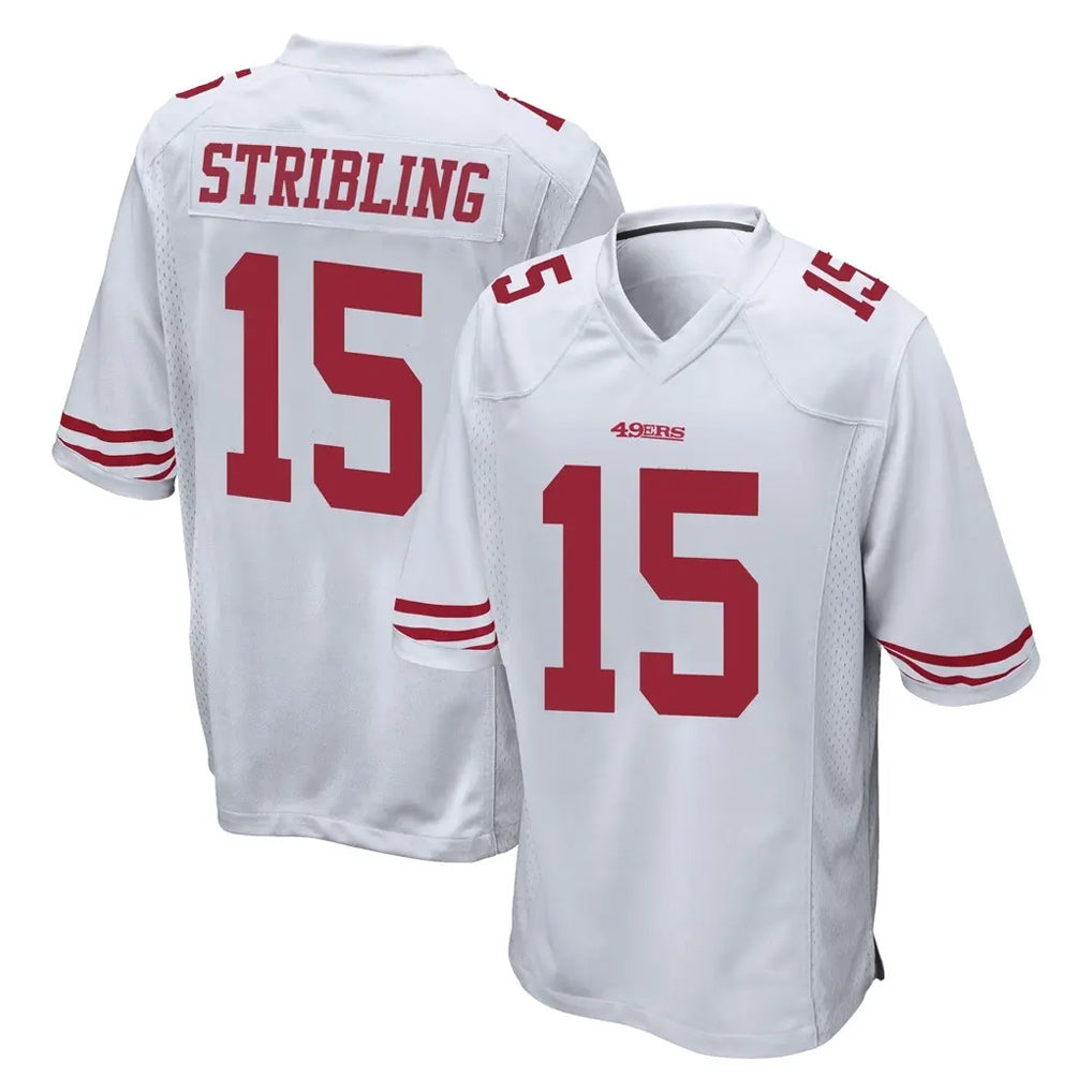 SF.49ers #15 De'Zhaun Stribling Player White Home Game STECN Stitched Jerseys
