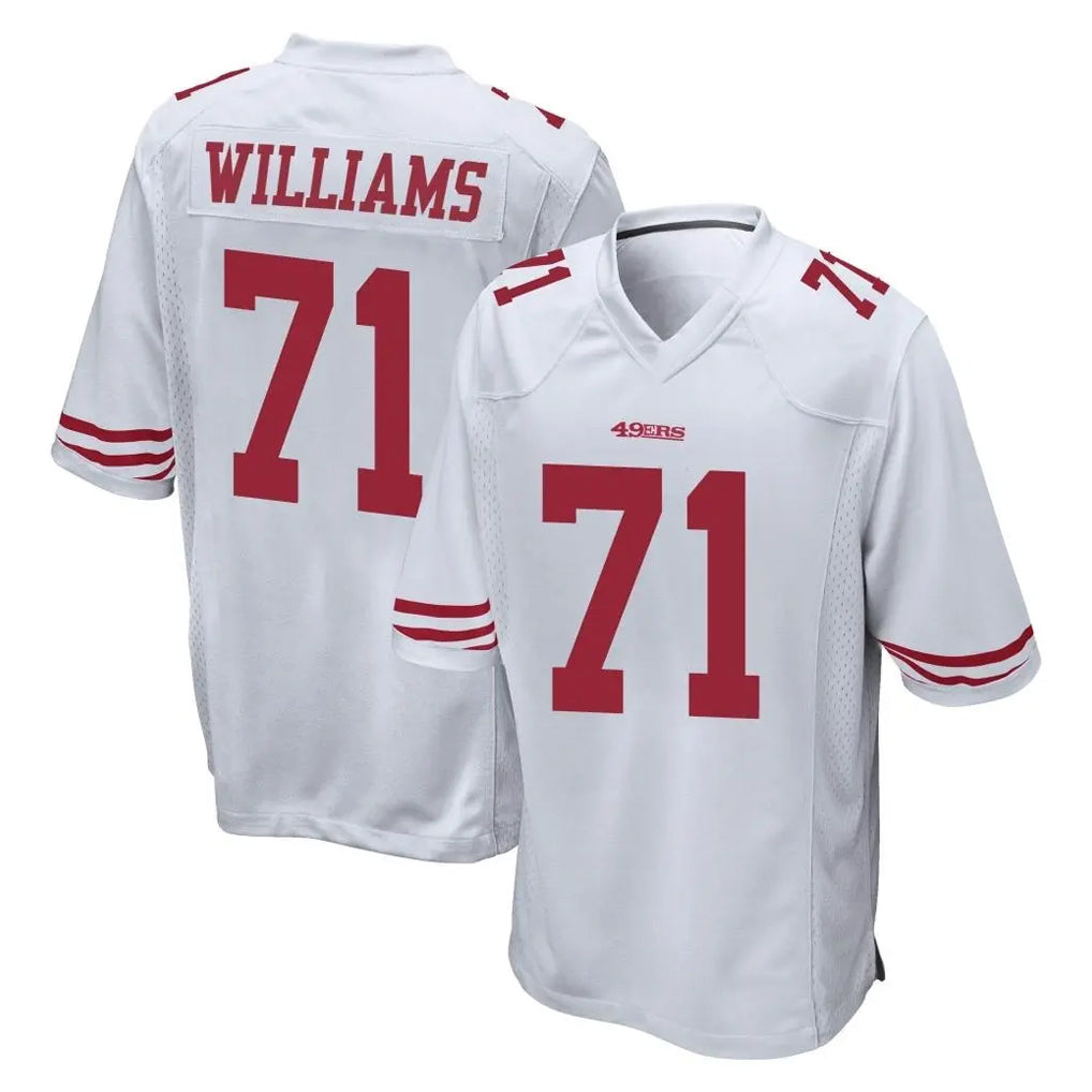 SF.49ers #71 Trent Williams Player White Home Game STECN Stitched Jerseys