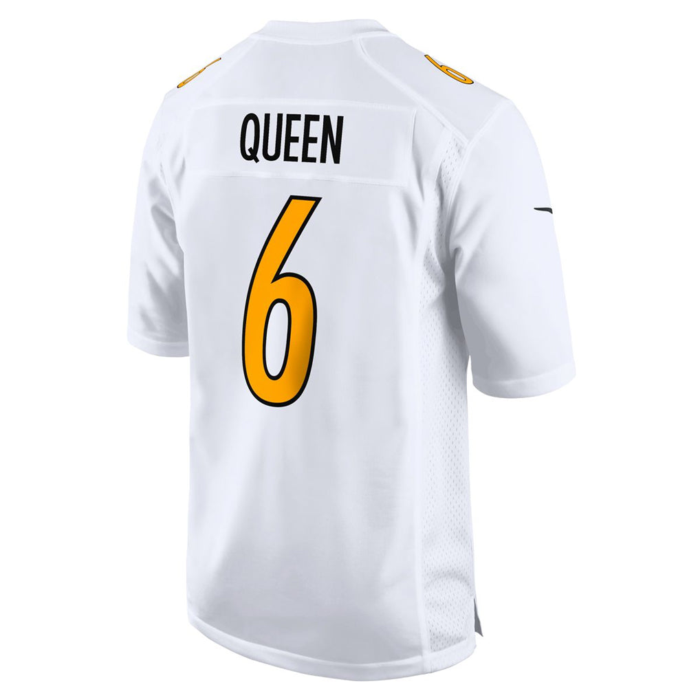 P.Steelers #6 Patrick Queen Player White Fashion Limited Home Game STECN Stitched Jerseys