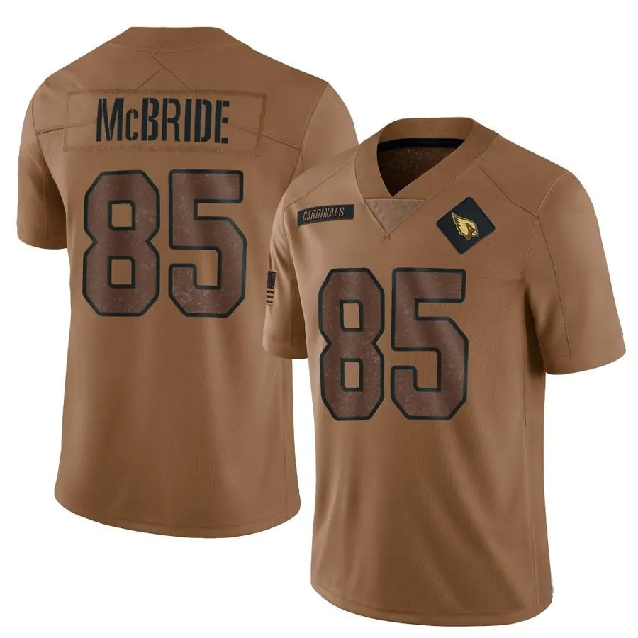 A.Cardinals #85 Trey McBride Player Black Limited Reflective STECN Stitched Jerseys