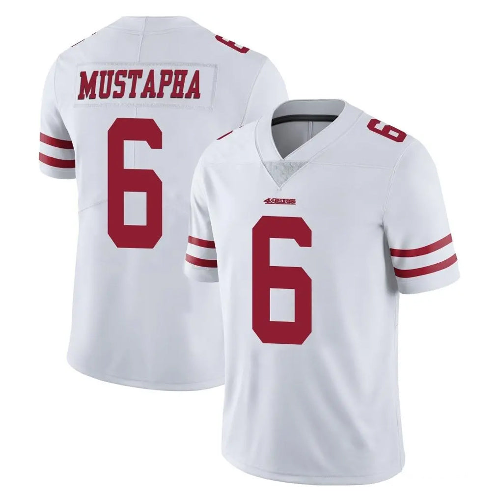 SF.49ers #6 Malik Mustapha Player White Limited Vapor Untouchable Home Game STECN Stitched Jerseys