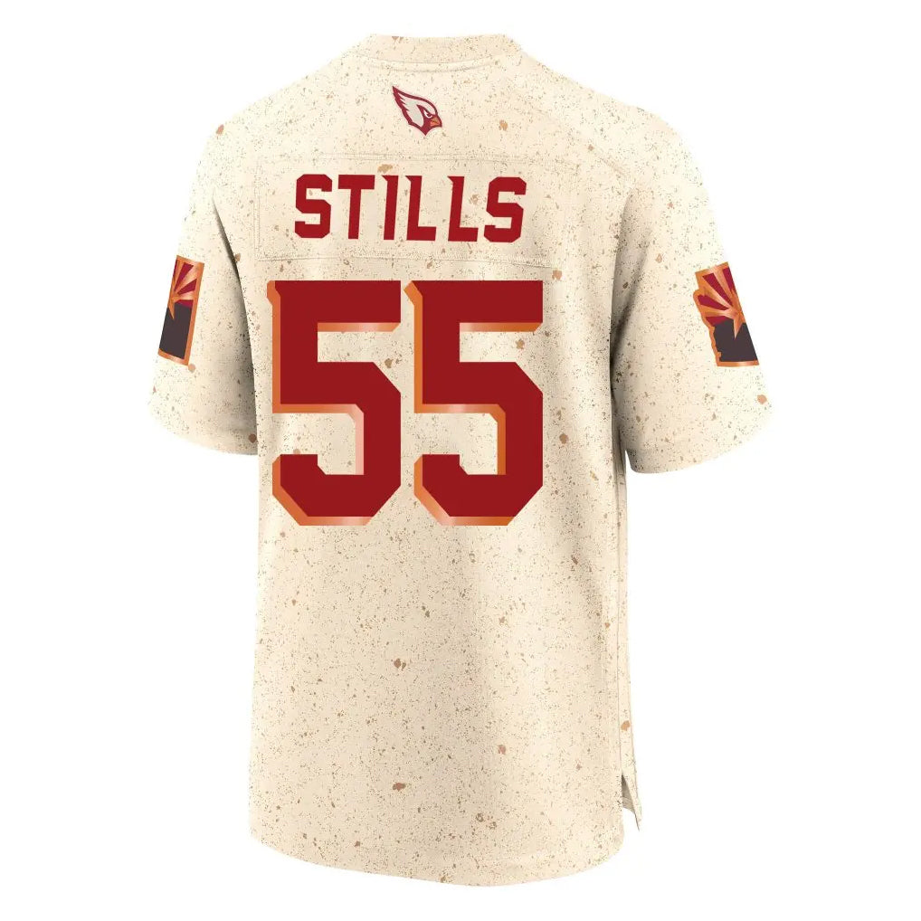 A.Cardinals #55 Dante Stills Player Cream Rivalries Collection Game STECN Stitched Jerseys