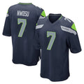 S.Seahawks #7 Uchenna Nwosu Player Navy Home Game STECN Stitched Jerseys