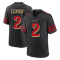 SF.49ers #2 Deommodore Lenoir Player Black Rivalries Collection Home Game STECN Stitched Jerseys