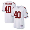 A.Cardinals #40 Pat Tillman Player Mitchell & Ness White Legacy Replica STECN Stitched Jerseys