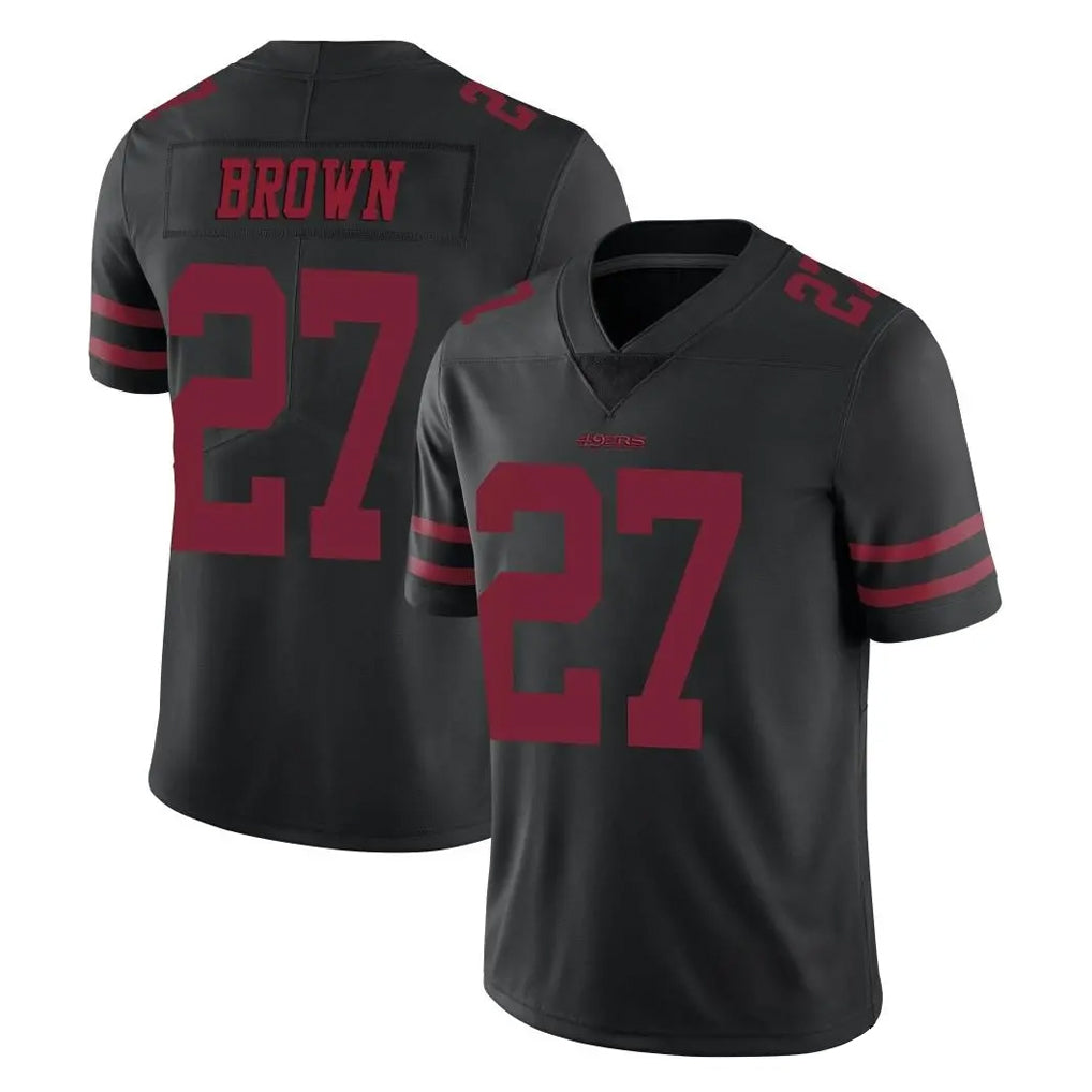 SF.49ers #27 Ji'Ayir Brown Player Black Alternate Limited Vapor Untouchable Home Game STECN Stitched Jerseys