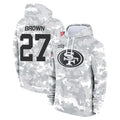 SF.49ers #27 Ji'Ayir Brown Player Arctic Camo Limited Salute to Service Pullover Hoodies Game STECN Stitched Jerseys