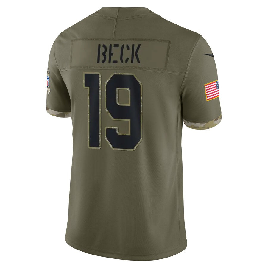A.Cardinals #19 Carson Beck Player Olive Salute To Service Limited Home Game STECN Stitched Jerseys