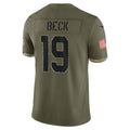 A.Cardinals #19 Carson Beck Player Olive Salute To Service Limited Home Game STECN Stitched Jerseys