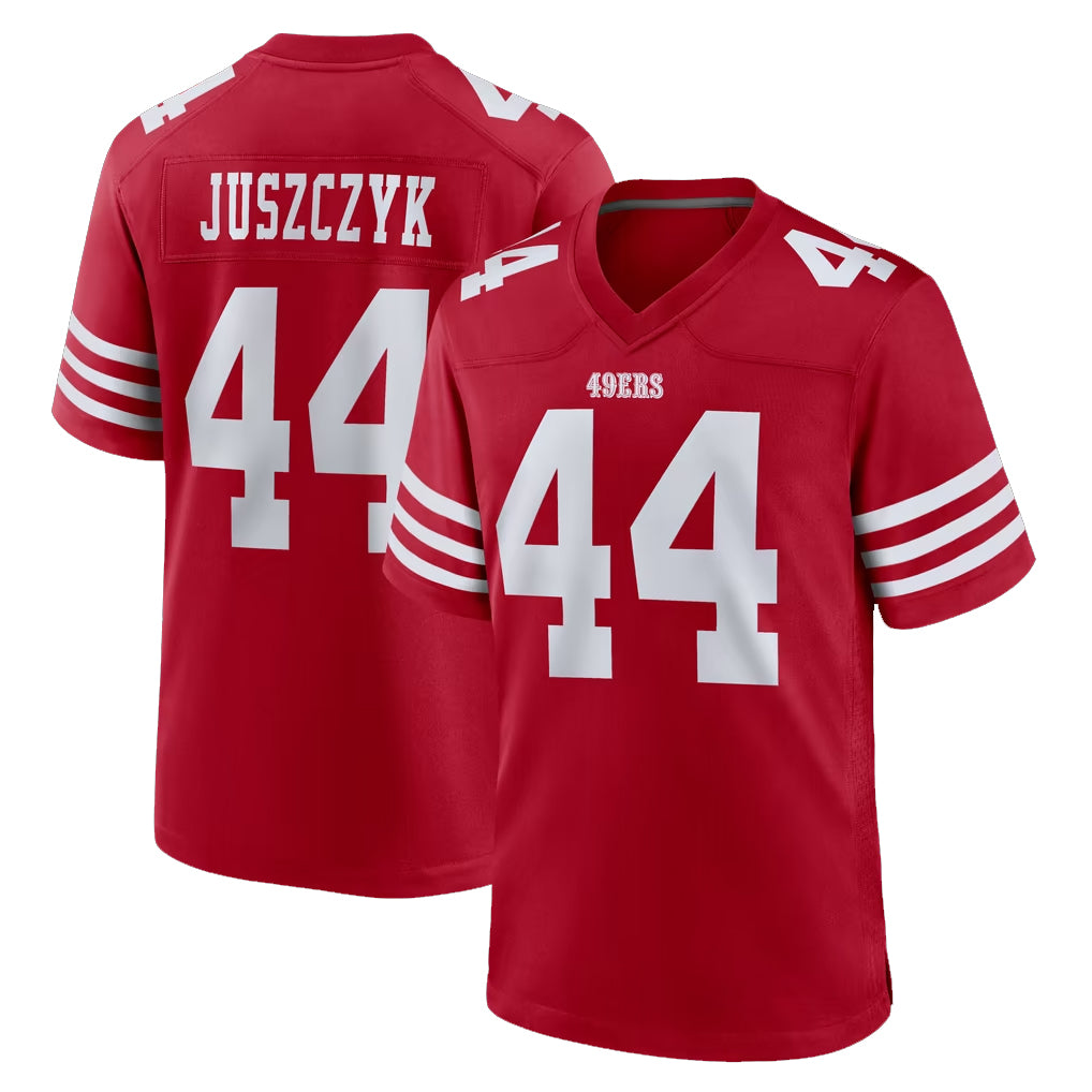 SF.49ers #44 Kyle Juszczyk Player Red Game Home STECN Stitched Jerseys