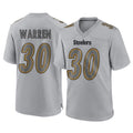 P.Steelers #30 Jaylen Warren Player Gray Atmosphere Fashion Home Game STECN Stitched Jerseys