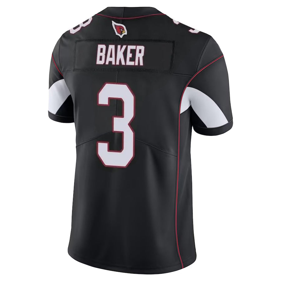 A.Cardinals #3 Budda Baker Player Black Vapor Limited Home Game STECN Stitched Jerseys