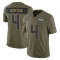 S.Seahawks #4 Michael Dickson Player Olive 2025 Salute To Service Limited Home Game STECN Stitched Jerseys