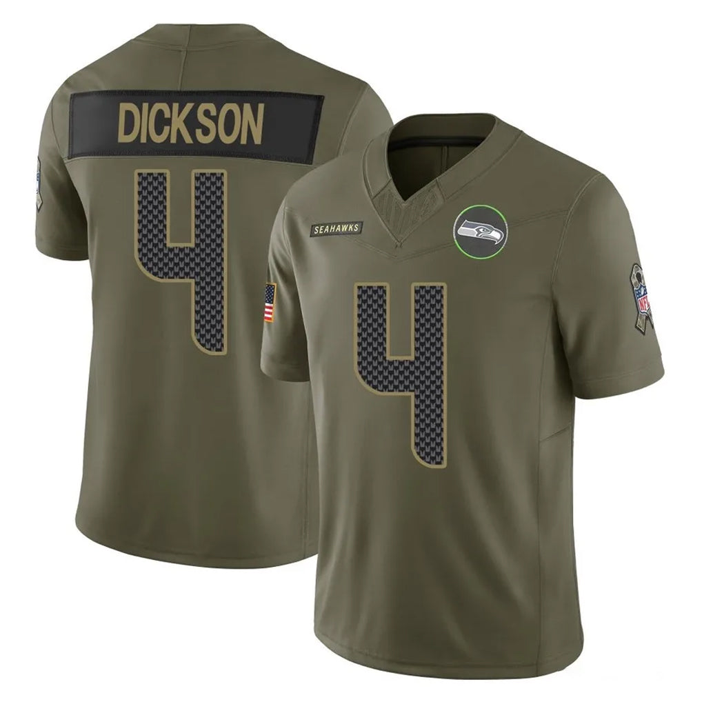 S.Seahawks #4 Michael Dickson Player Olive 2025 Salute To Service Limited Home Game STECN Stitched Jerseys