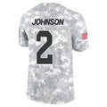 A.Cardinals #2 Will Johnson Player Camo Salute to Service Limited Home STECN Stitched Jerseys