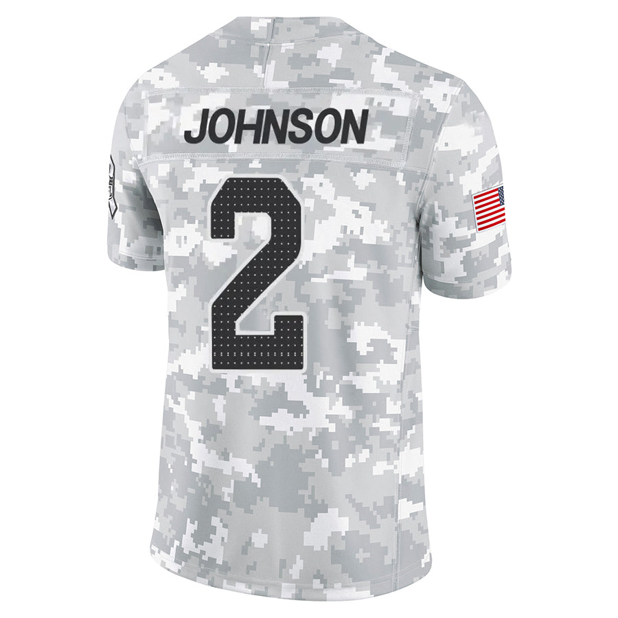 A.Cardinals #2 Will Johnson Player Camo Salute to Service Limited Home STECN Stitched Jerseys