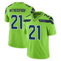 S.Seahawks #21 Devon Witherspoon Player Green Limited Color Rush Home Game STECN Stitched Jerseys