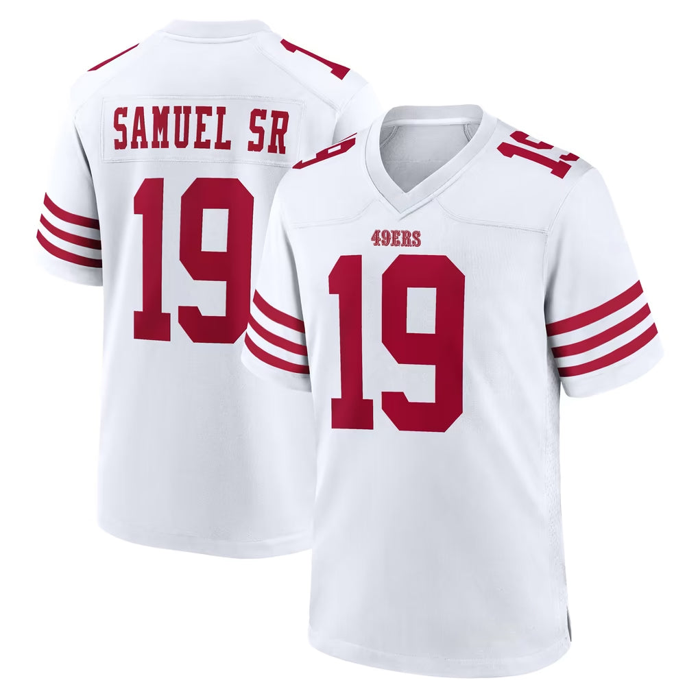 SF.49ers #19 Deebo Samuel Sr. Player White Game Home STECN Stitched Jerseys