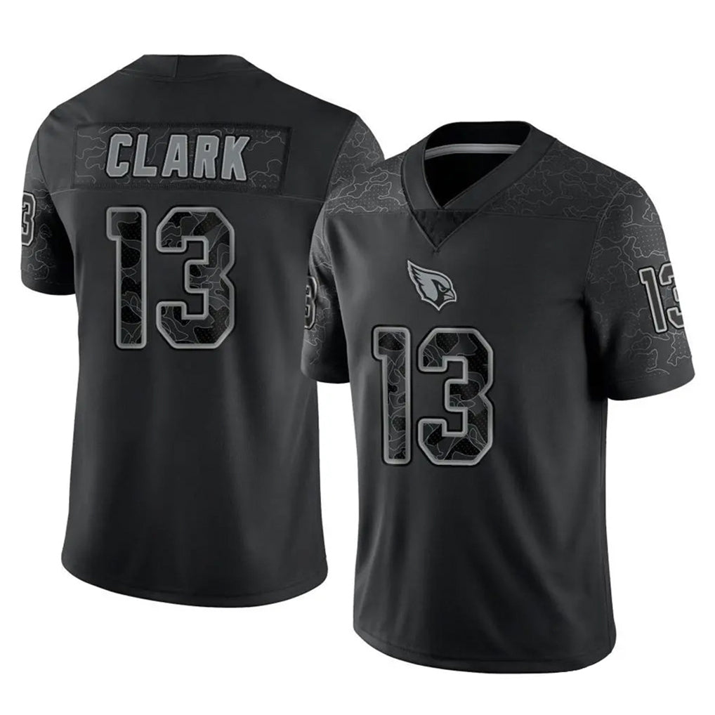 A.Cardinals #13 Kei'Trel Clark Player Black RFLCTV Limited Home Game STECN Stitched Jerseys