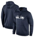 S.Seahawks ## Seahawks Blank Player Navy LOGO Pullover Hoodies Game STECN Stitched Jerseys