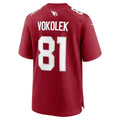 A.Cardinals #81 Travis Vokolek Player Cardinal Home Game STECN Stitched Jerseys