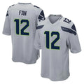 S.Seahawks #12 12th Fan Player Gray Home Game STECN Stitched Jerseys