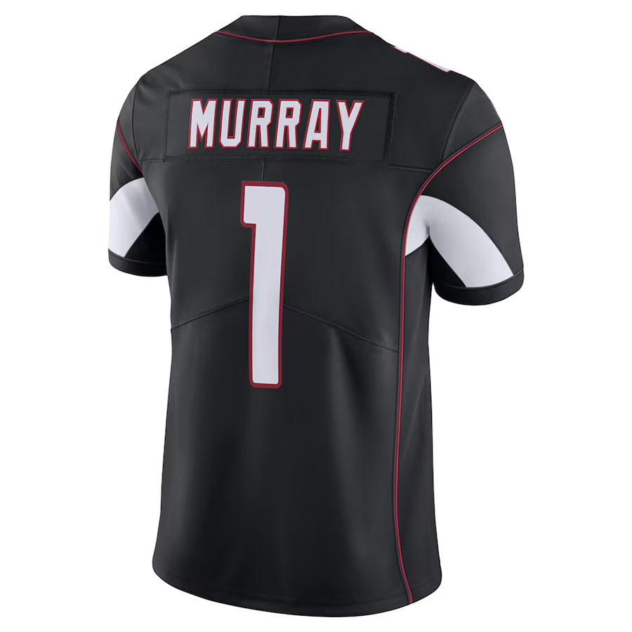 A.Cardinals #1 Kyler Murray Player Black Vapor Limited Home Game STECN Stitched Jerseys