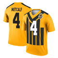 P.Steelers #4 DK Metcalf Player Gold Legend Limited 1933 Throwback Performance Home Game STECN Stitched Jerseys