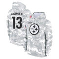 P.Steelers #13 Rico Dowdle Player Arctic Camo Limited Salute to Service Pullover Hoodies Game STECN Stitched Jerseys