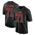 SF.49ers #71 Trent Williams Player Black Fashion Home Game STECN Stitched Jerseys