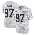 SF.49ers #97 Nick Bosa Player Arctic Camo Limited Salute To Service Home Game STECN Stitched Jerseys